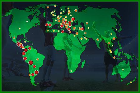 How aggressive is your football? From Bolivia to Japan
