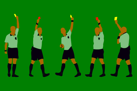 Global study of penalty cards in professional football